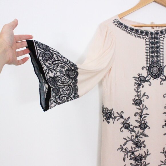 *Max Edition 3/4 Sleeve Cream and Black Shift Dress NWT - Picture 5 of 7